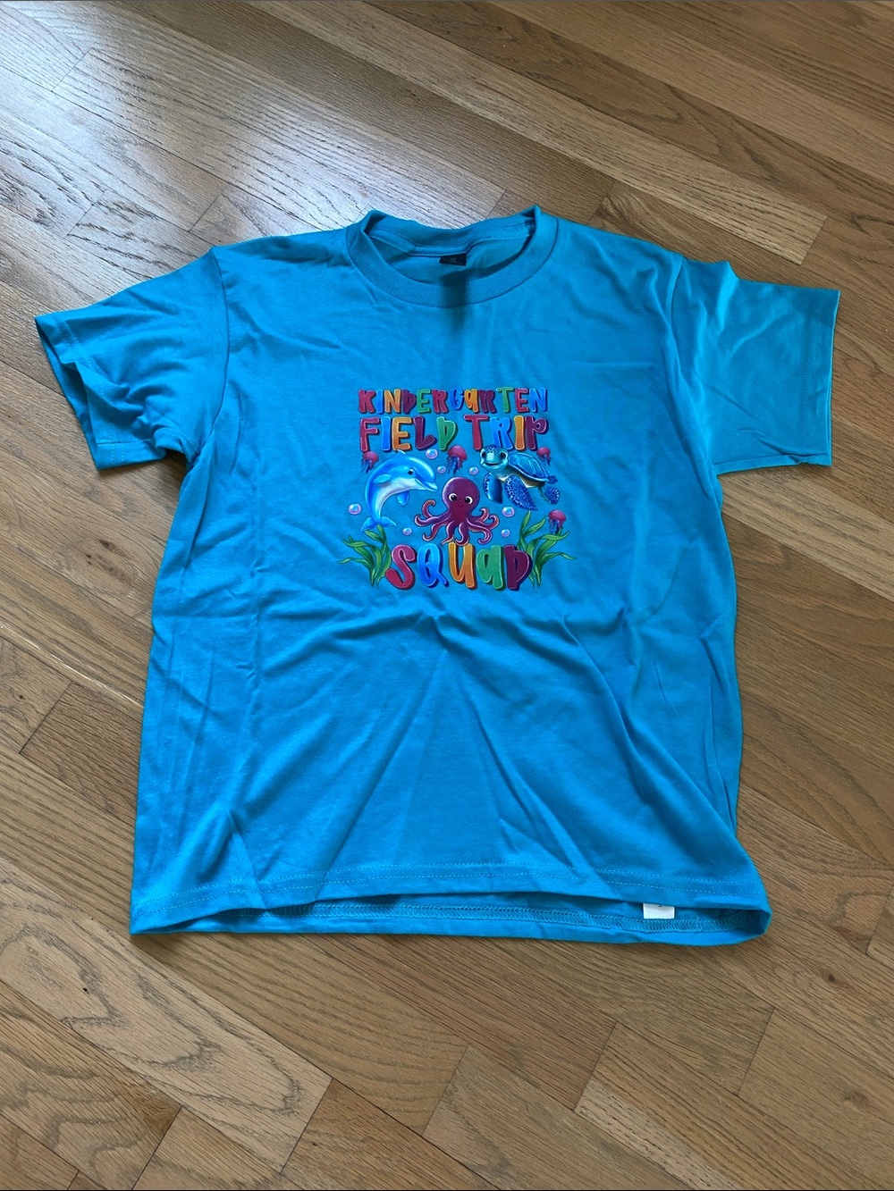 Gildan S Bright Turquoise 'Kindergarten Field Trip Squad' Tee